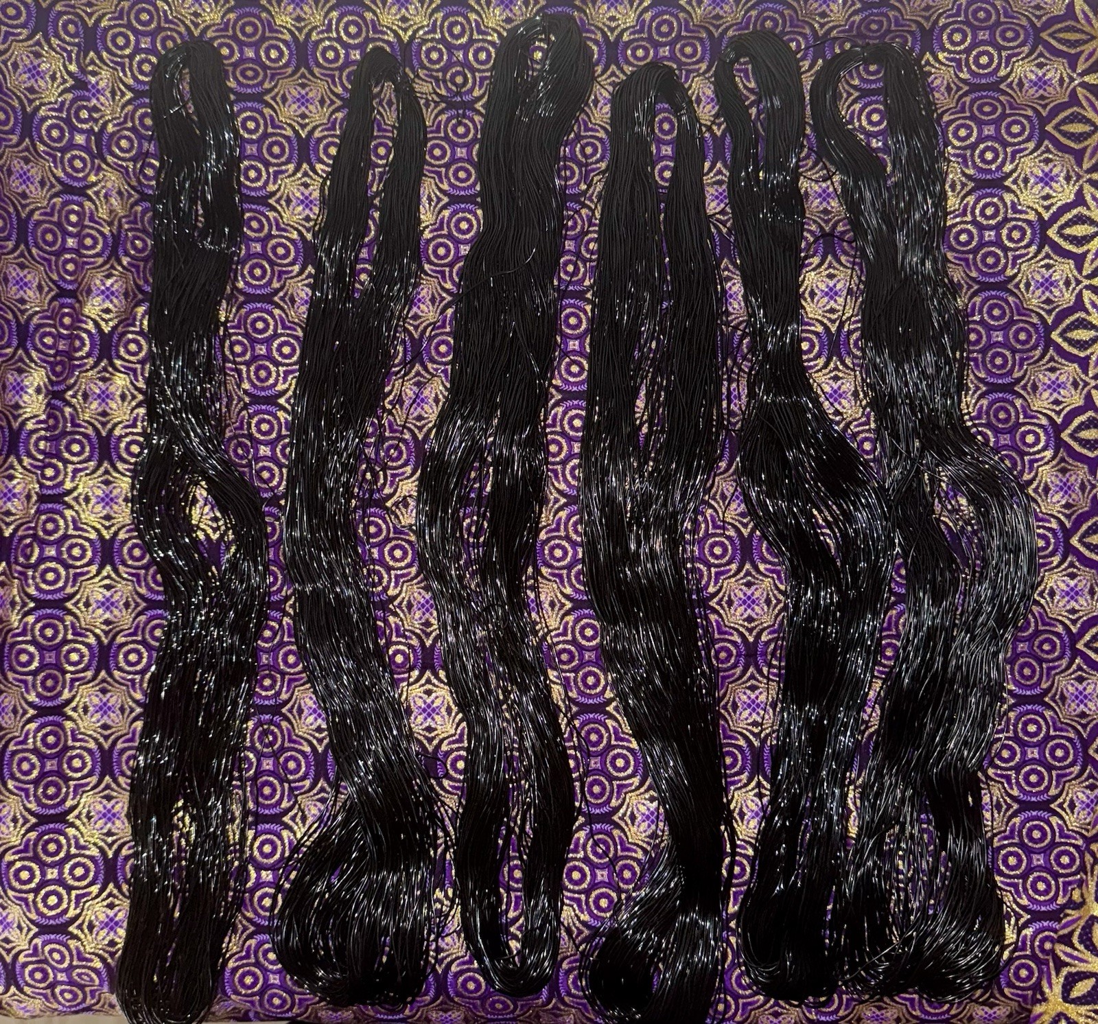 African Rubber Hair Thread 6 Bundles