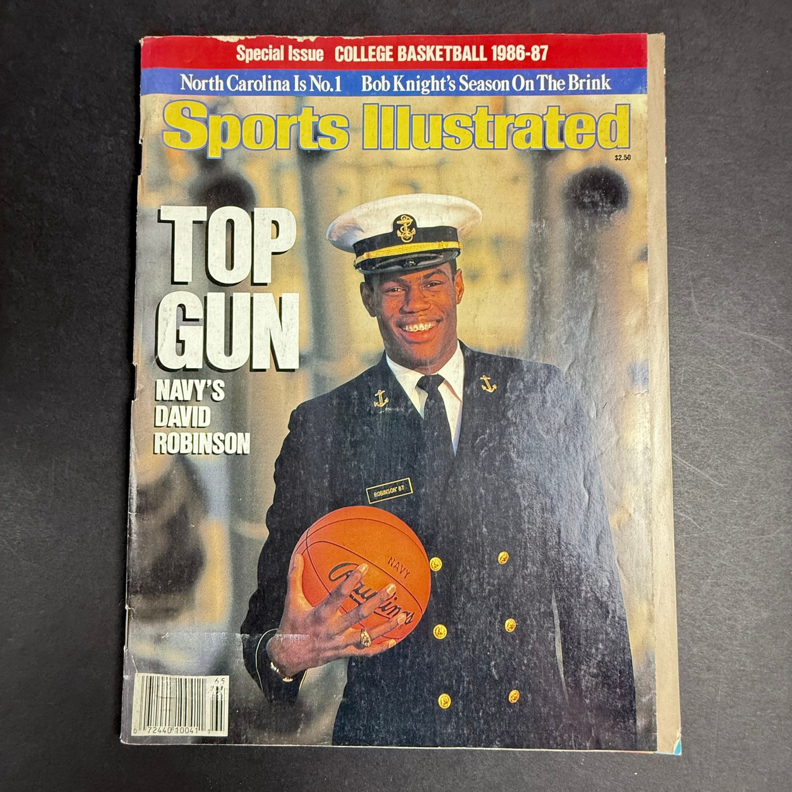 Sports Illustrated Top Gun Navy David Robinson - College Basketball 1986-87 PB