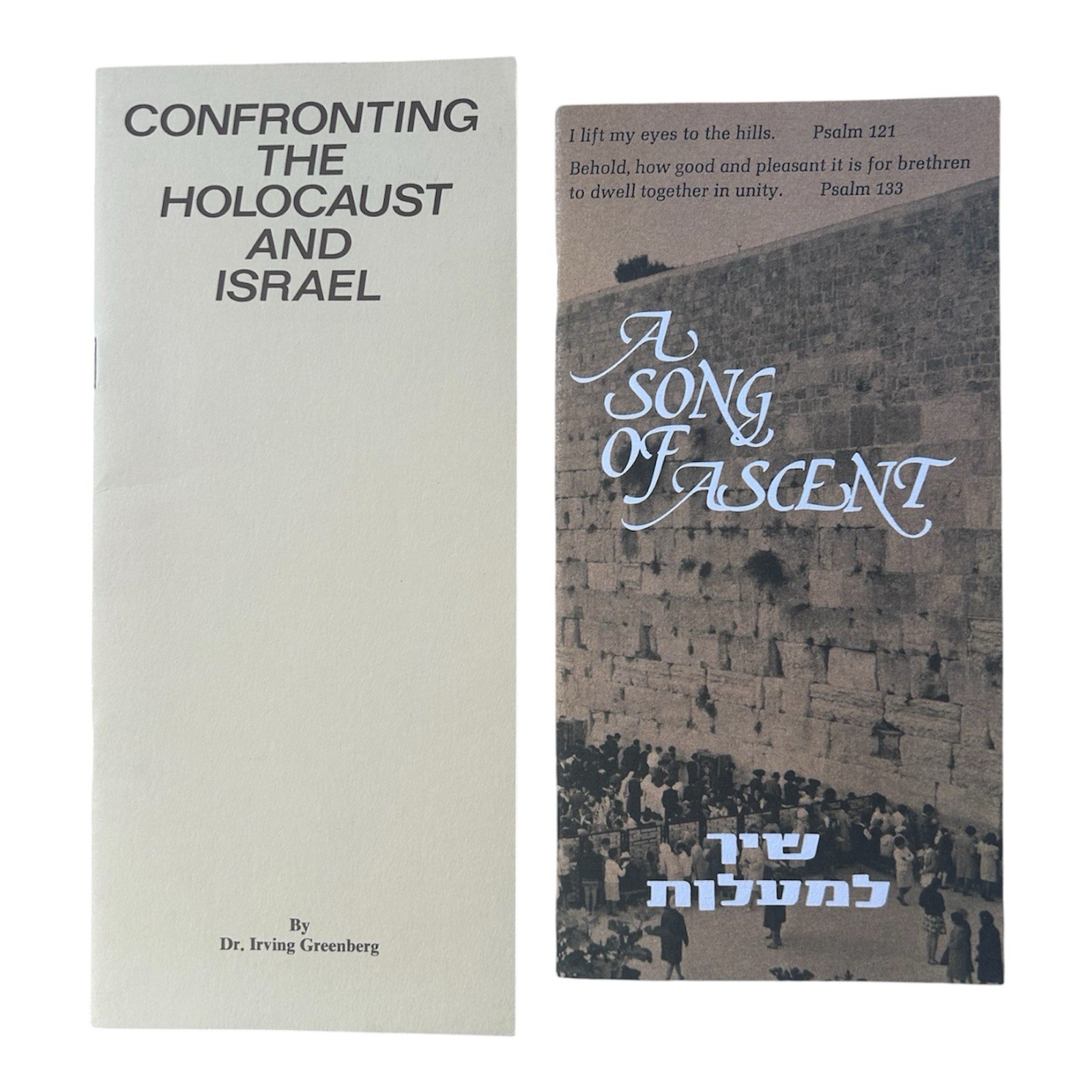 1975 UJA Irving Greenberg Holocaust Israel + Song of Ascent Judaica Pamphlet Vtg