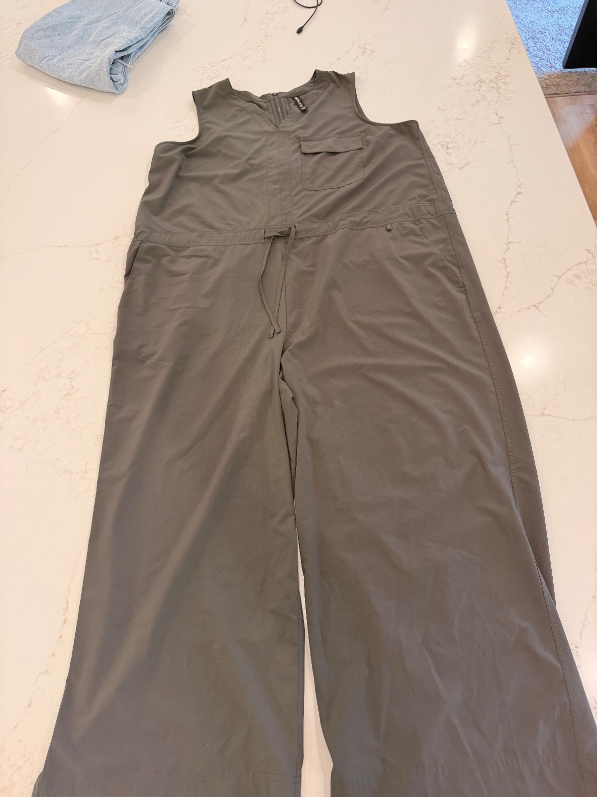 Athleta Nighttime Bliss V-Neck Wide Leg Jumpsuit Sz 2X Athleisure Loungewear ￼