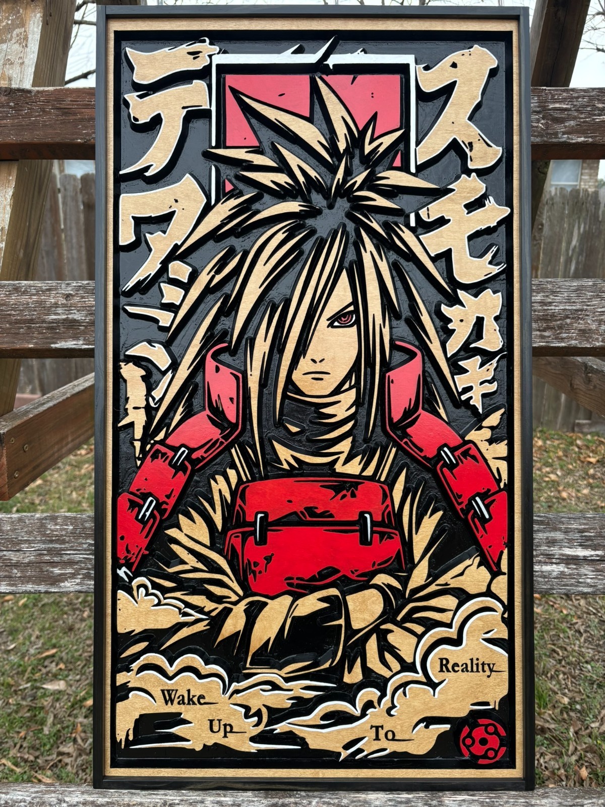 Madara Uchiha, Naruto Uzumaki, anime, 3D Wood Art, Cartoon, Wake up to reality Madara Uchiha, Naruto Uzumaki, anime, 3D Wood Art, Cartoon, Wake up to reality