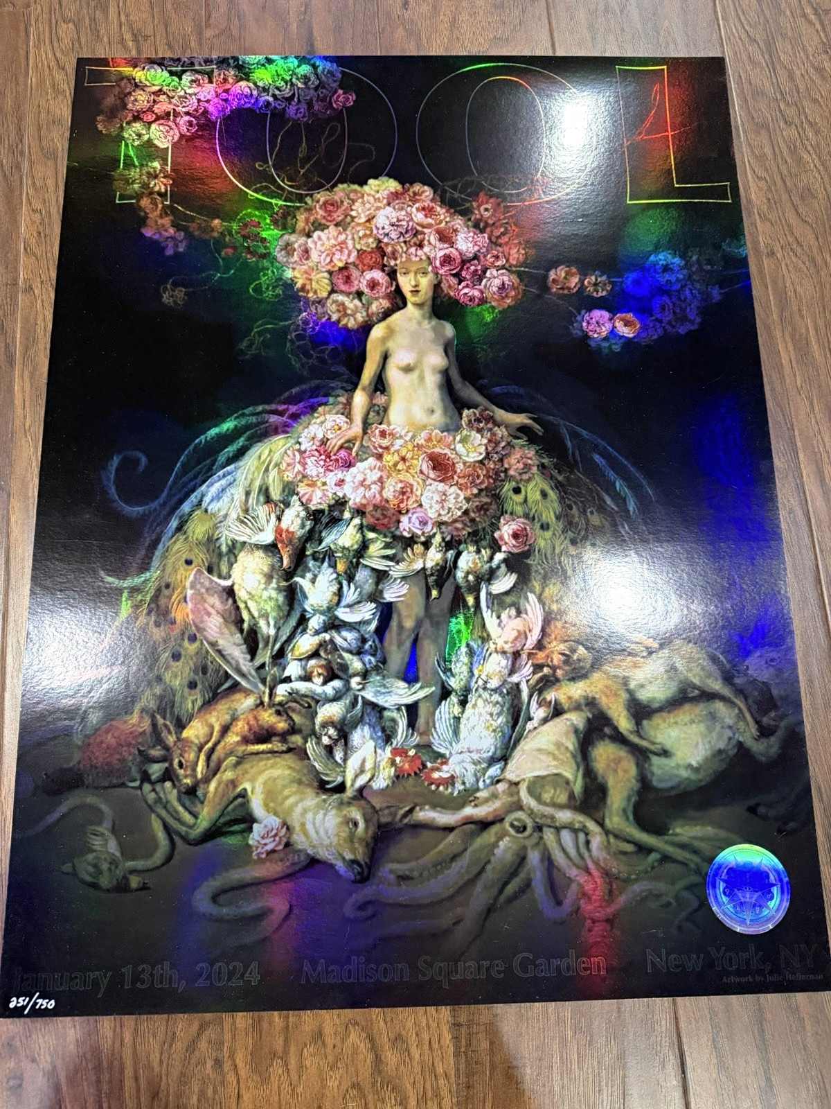 Tool Madison Square Garden NYC January 13 2024 Concert Poster, Unframed
