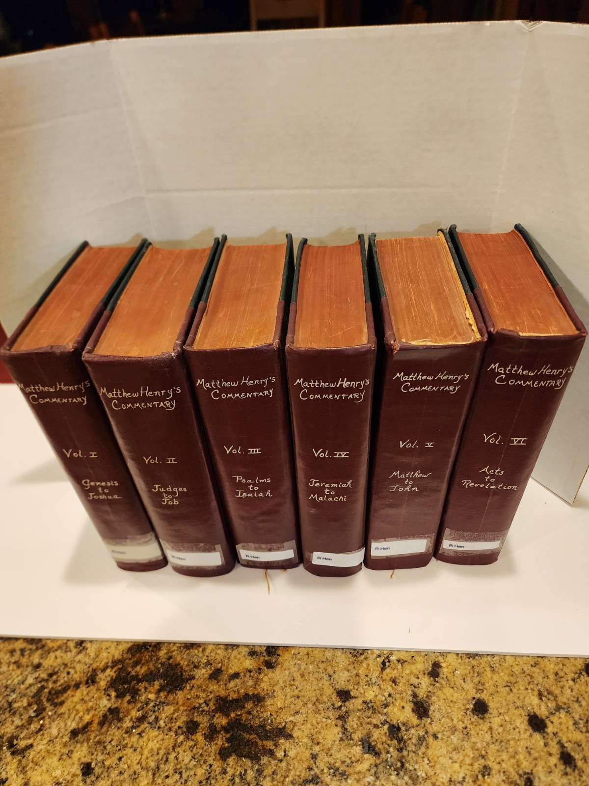 Matthew Henry\'s Commentary -Whole Bible Vol 1-6 Set Revell 1900\'s GOOD B2 Matthew Henry\'s Commentary -Whole Bible Vol 1-6 Set Revell 1900\'s GOOD B2