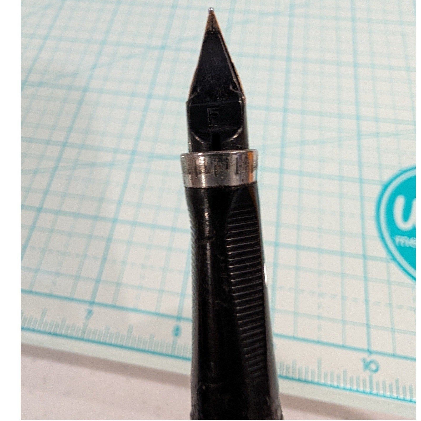 Parker 75 Cisele Sterling Silver Fountain Pen 14K Gold Fine Nib USA Vintage