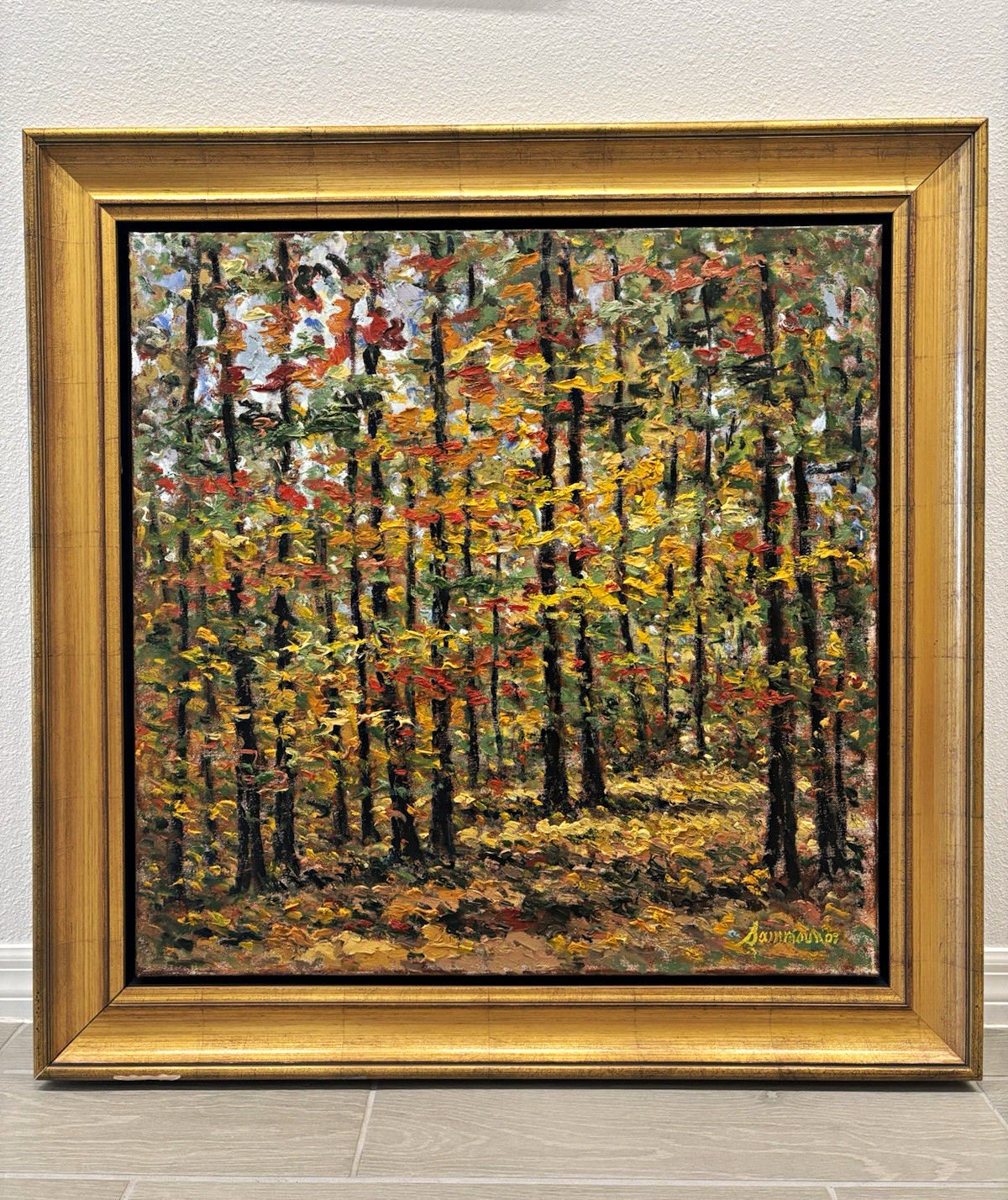 Samir Sammer - Framed Original Oil on Canvas 38x38x3\ Samir Sammer - Framed Original Oil on Canvas 38x38x3\
