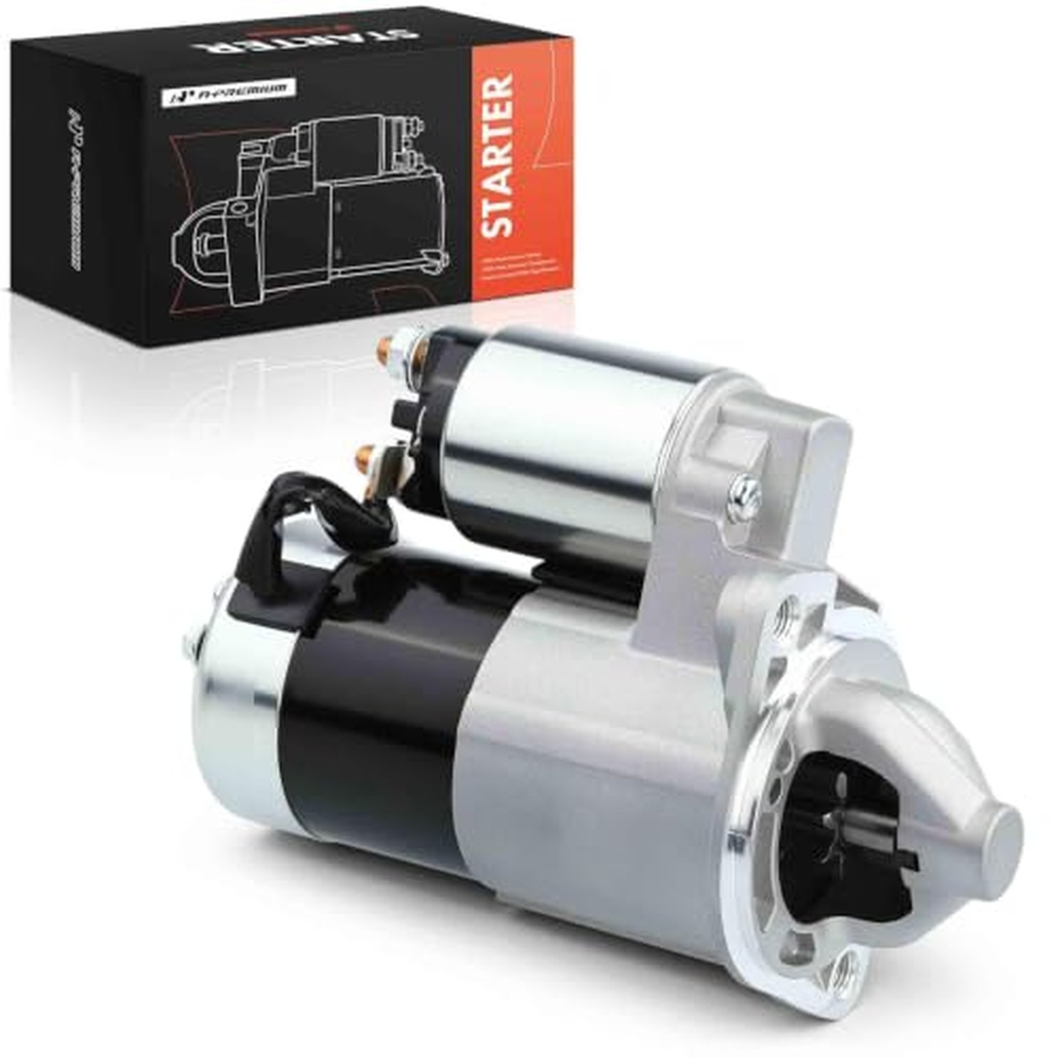 A-Premium Starter Motor, 12V 1.2KW 8 Teeth CW, Compatible with Hyundai, Kia