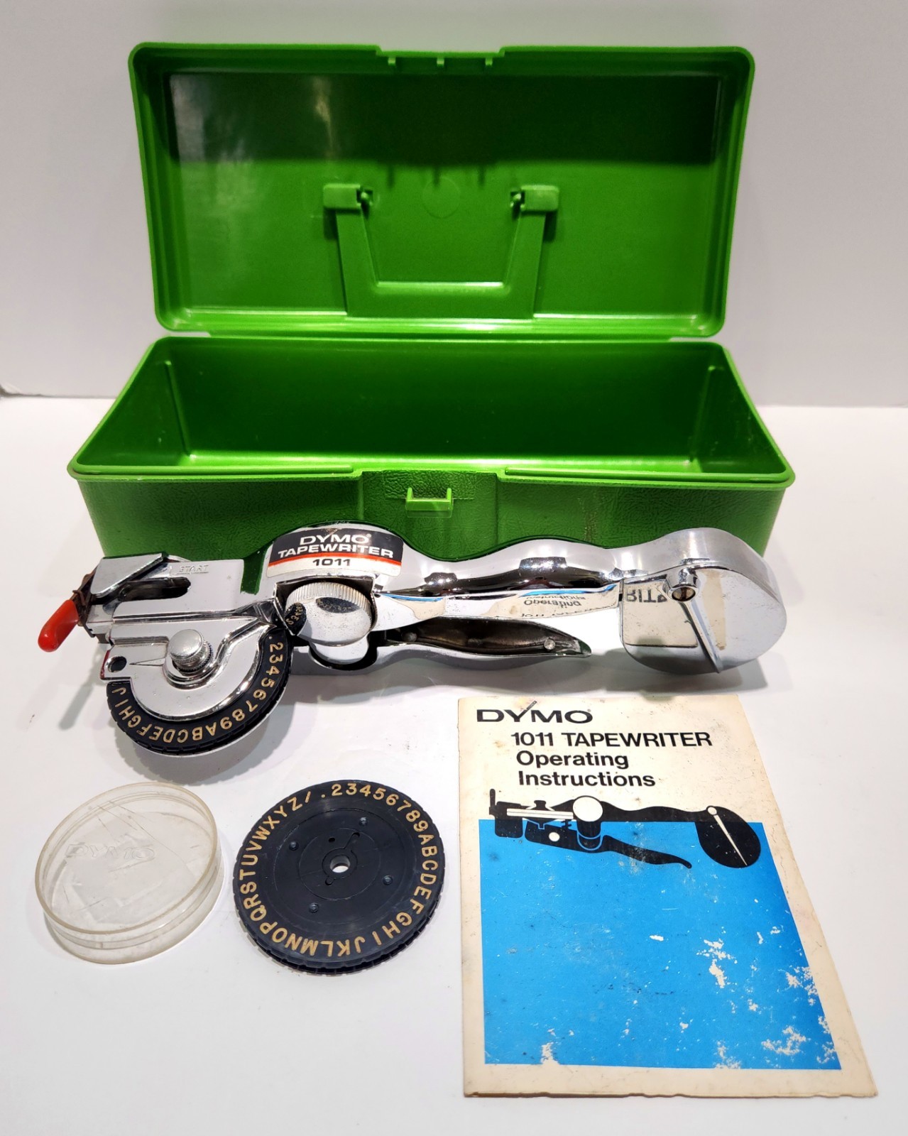 DEFECTIVE Vintage DYMO 1011 Tapewriter Metal Embossing Label Maker G3D