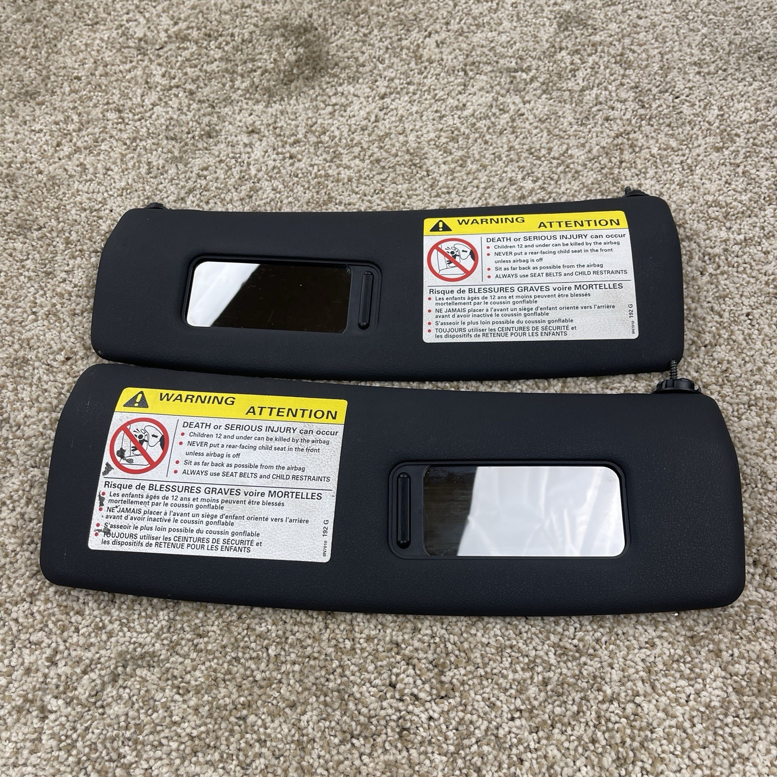 2000-2006 - Audi TT mk1 Convertible Roadster Sun Visors Visor LH RH OEM Black 2000-2006 - Audi TT mk1 Convertible Roadster Sun Visors Visor LH RH OEM Black
