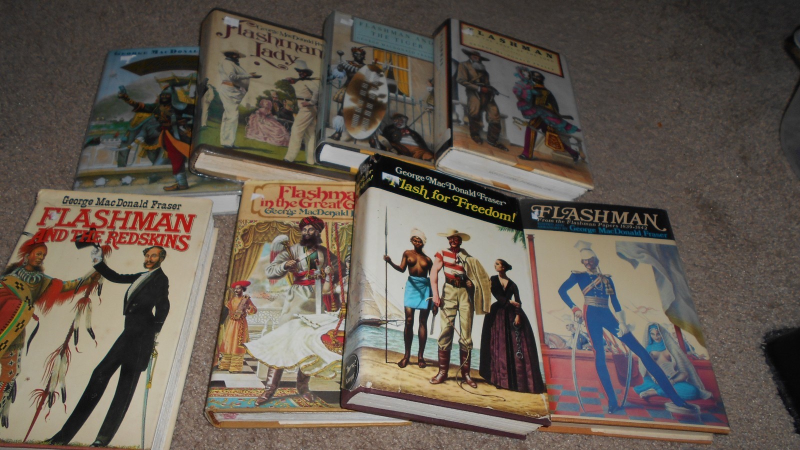 FLASHMAN BOOKS X 8 HBK/DJ -KNOPF 1972-2000- George MacDonald Fraser