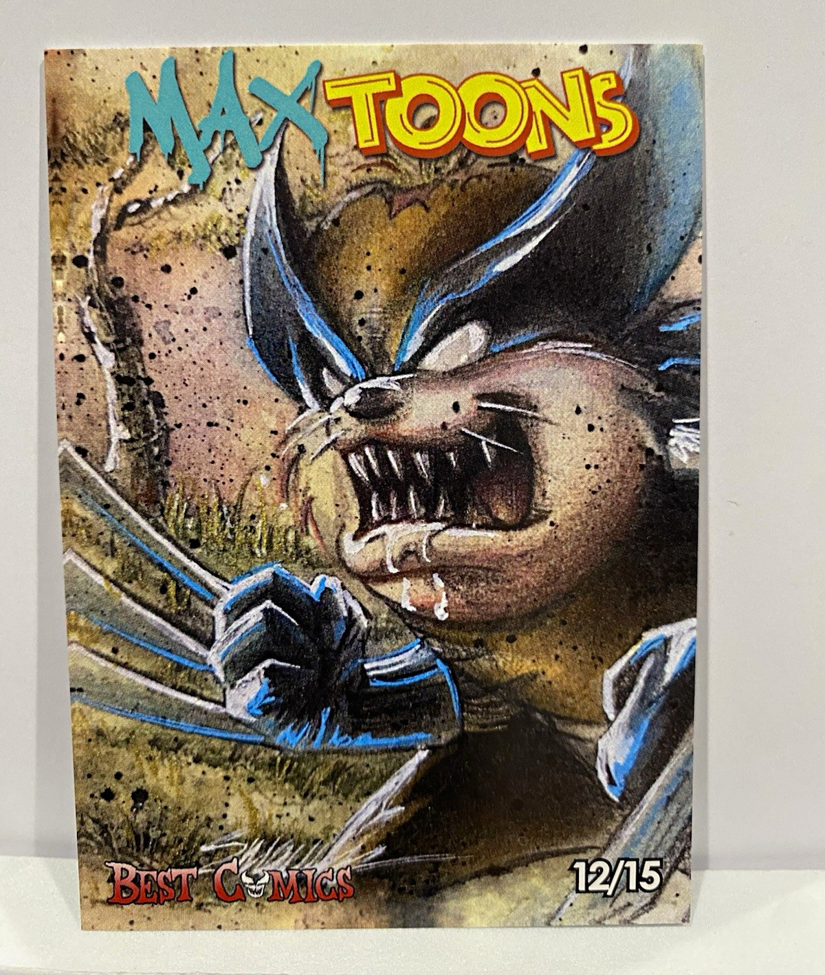Max Toons Trading Cards by Best Comics Tasmanian Devil Wolverine 12/15. SP Rare