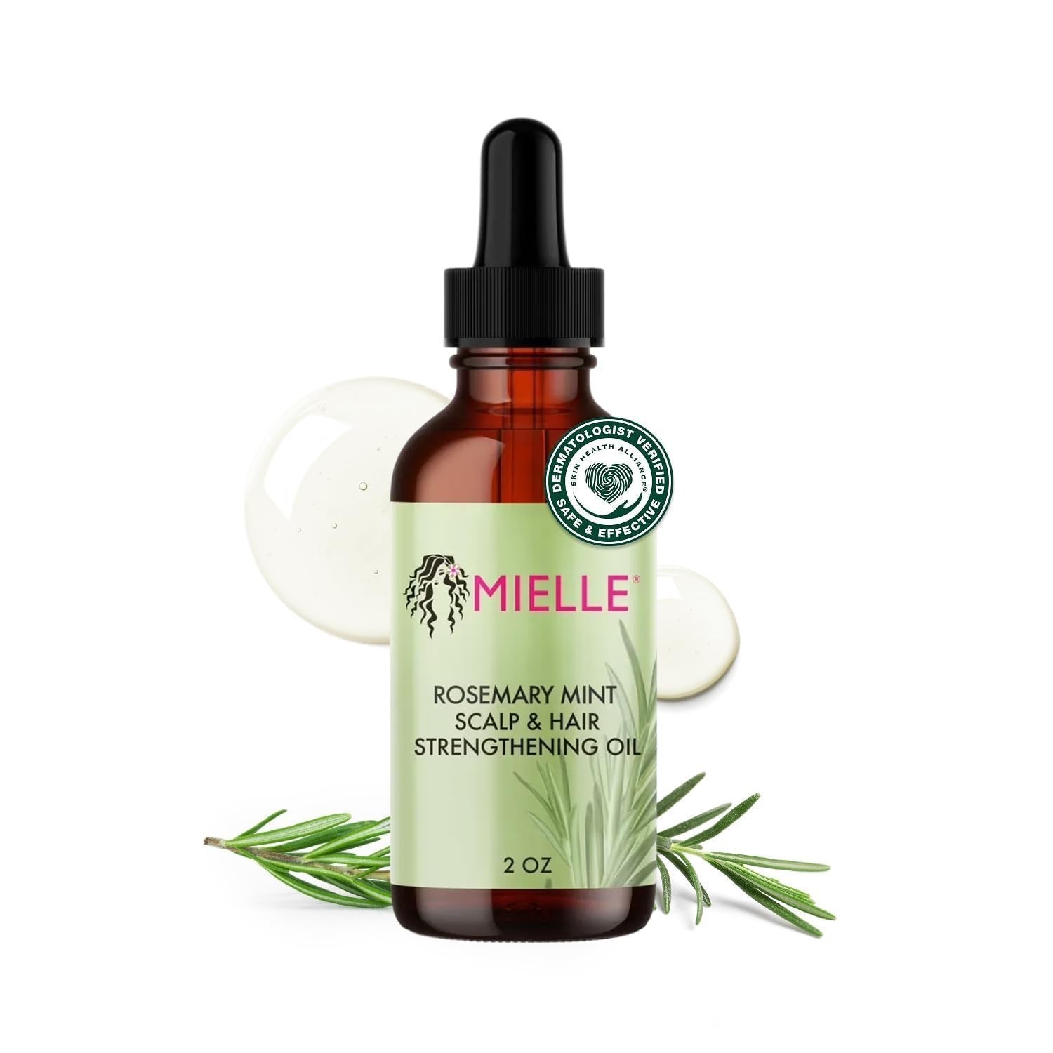 Mielle Organics Rosemary Mint Hair Oil with Biotin, 2 oz | Hair strengthening