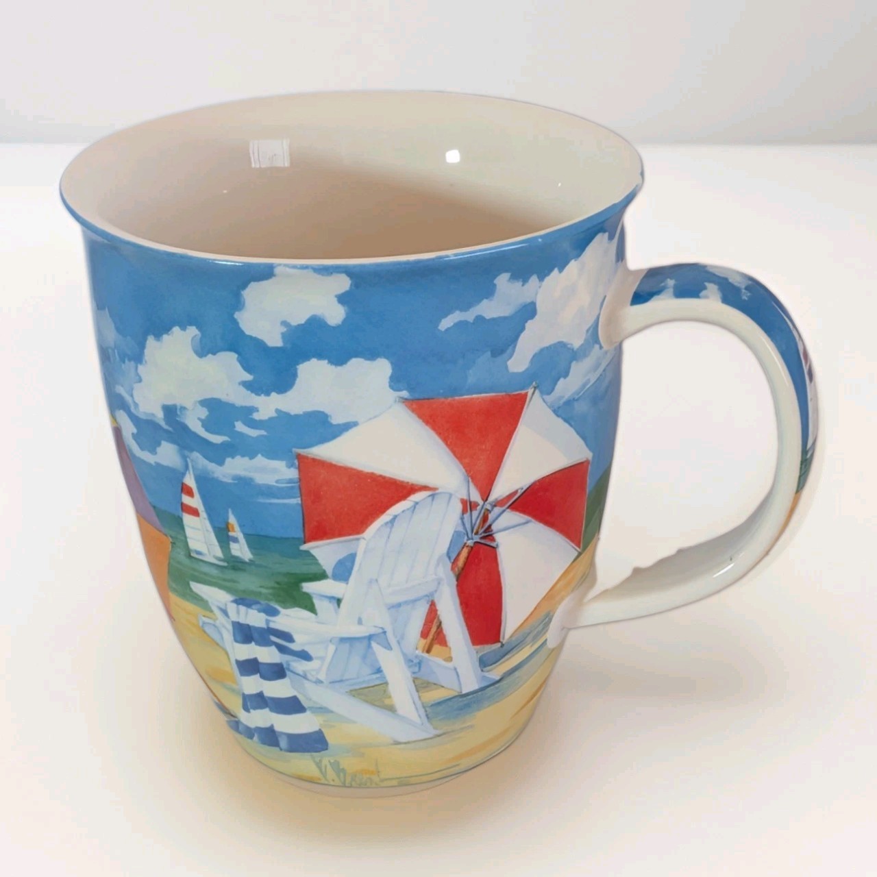 Cape Shore Scenic Beach and Boats Coffee & Tea Mug 15oz park maine coastal