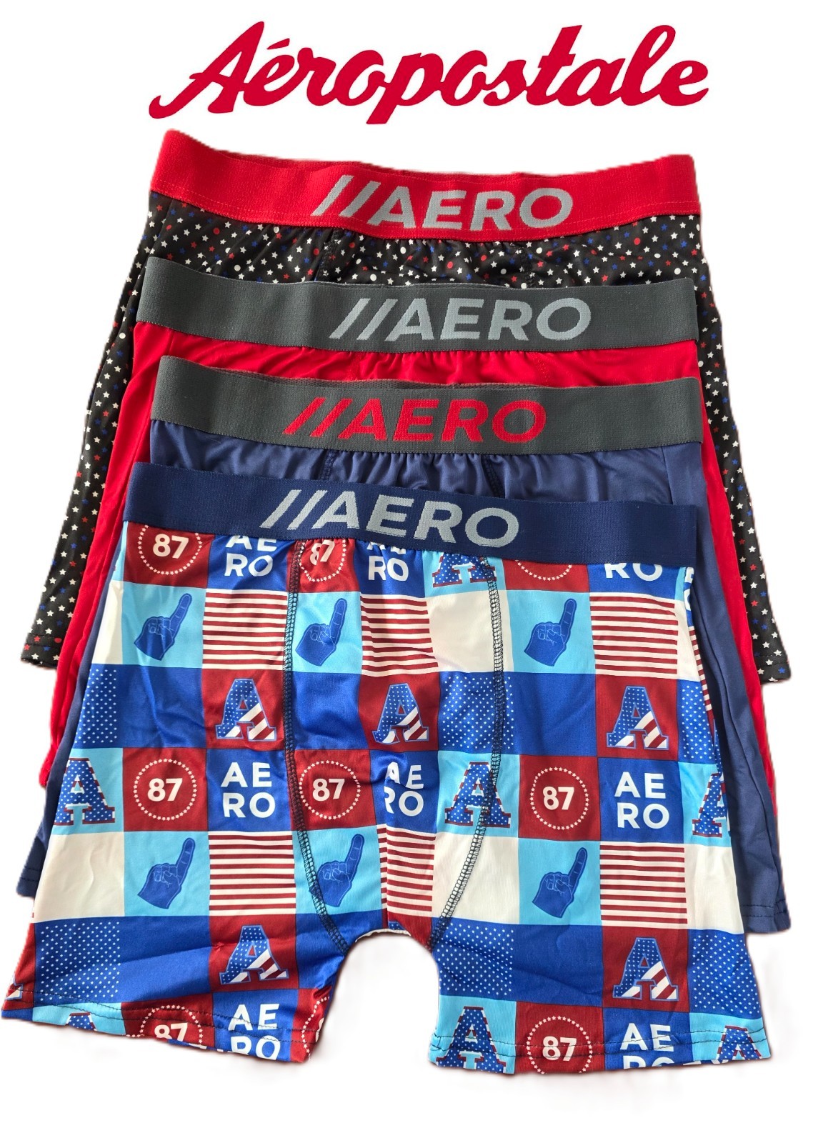Aeropostale Men's Special Edition 4pk. Performance Boxer Briefs S-XL