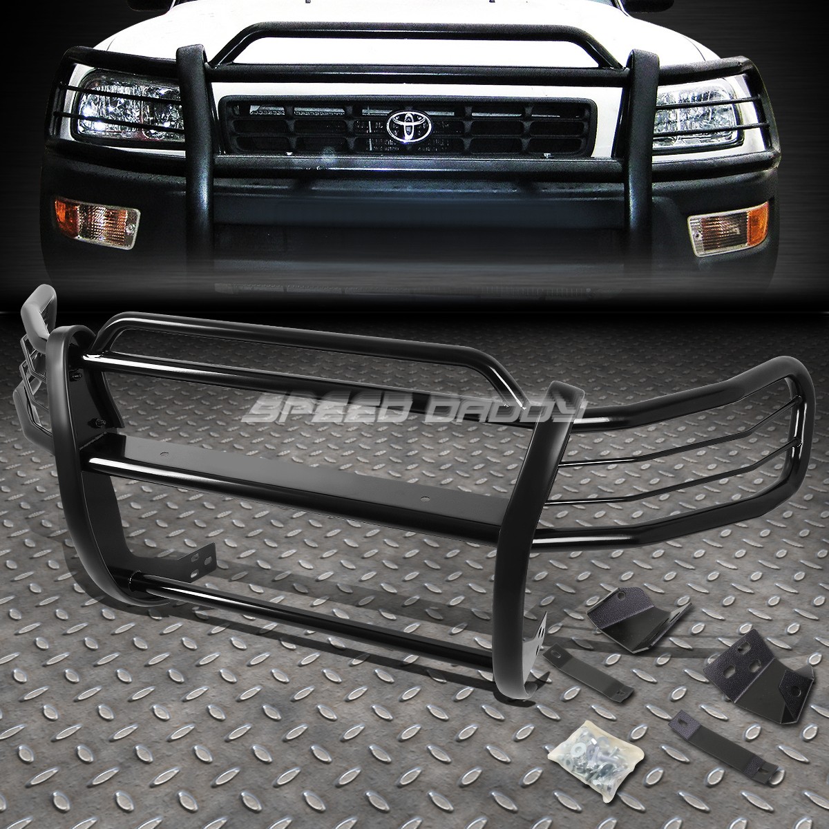 FOR 96-00 TOYOTA RAV4 XA10 SUV BLACK COATED MILD STEEL FRONT BUMPER GRILL GUARD