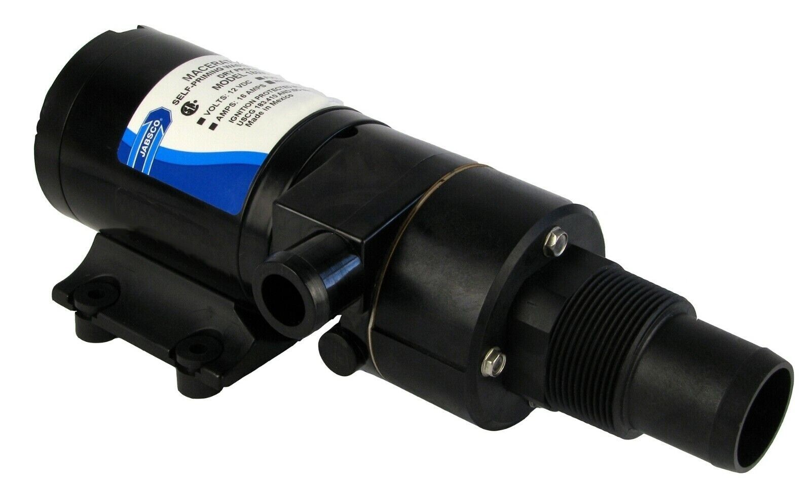 Jabsco 18590-2592 Macerator Waste Pump w/ Run Dry Protection 16 amps 12 Volt