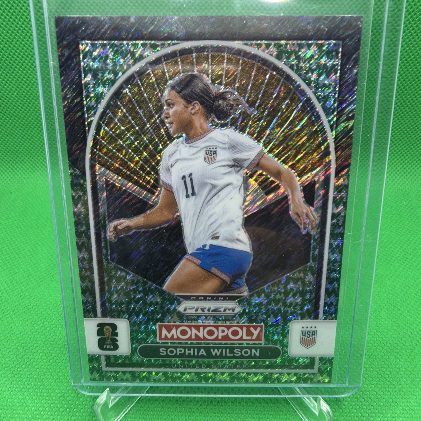 2026 Monopoly FIFA World Cup Sophia Wilson Green Big Money Shimmer /20 #95 2026 Monopoly FIFA World Cup Sophia Wilson Green Big Money Shimmer /20 #95
