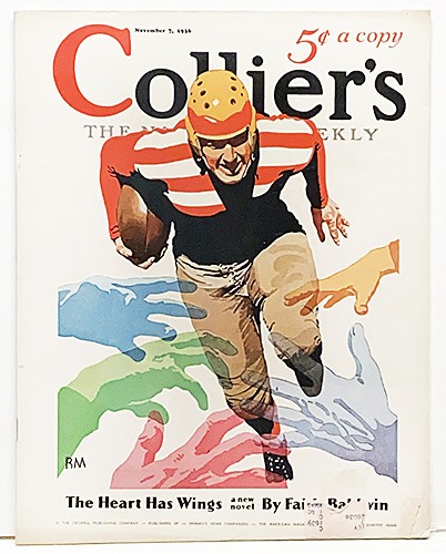 Original 1936 Collier\'s Magazine – Art Deco Football Action – Complete Issue