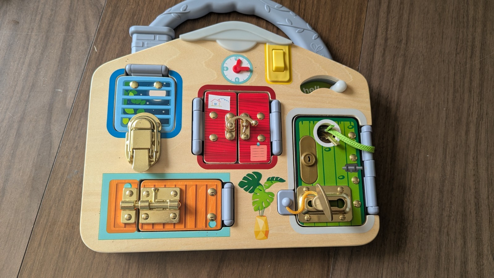 HAPE Educational Lock & Learn Activity Board 11 x 11\