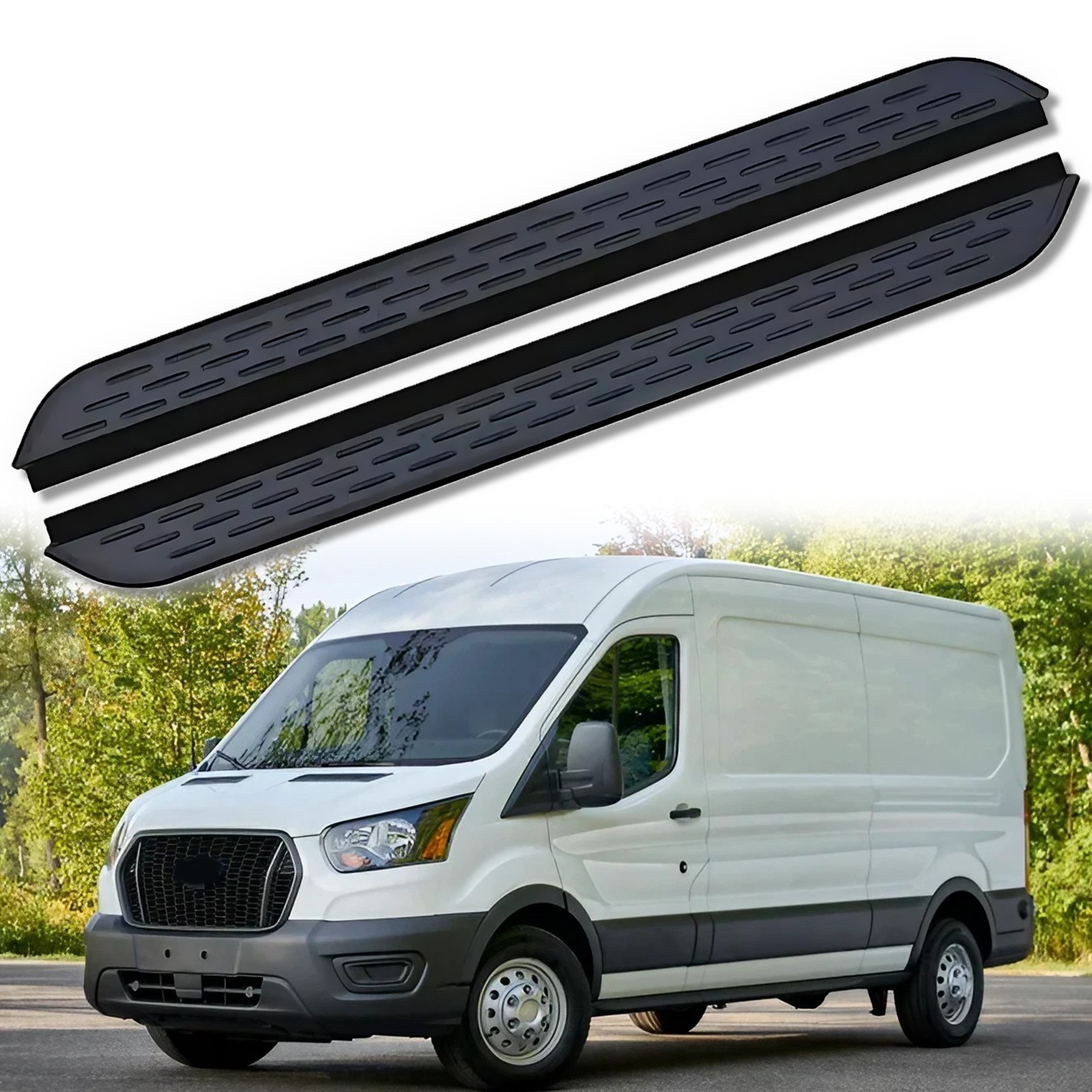 2Pcs Running Boards Side Step For Ford Transit Standard Wheelbase SWB 2014-2025