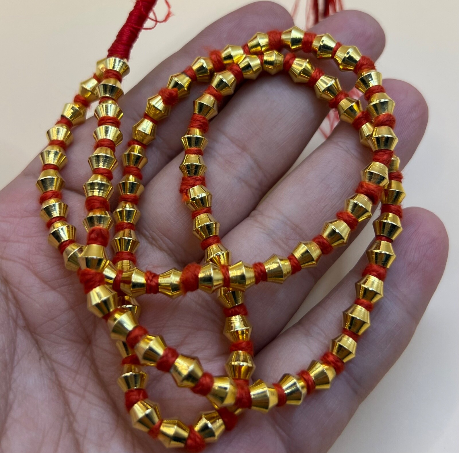 Wonderful vintage 20K gold Golding Golden beads unique beads