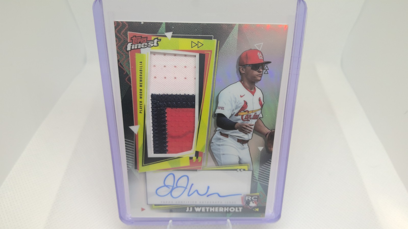 2026 Topps Finest JJ Wetherholt Rookie Auto Relic - JUMBO PIECE - RPA-JW - Cards 2026 Topps Finest JJ Wetherholt Rookie Auto Relic - JUMBO PIECE - RPA-JW - Cards