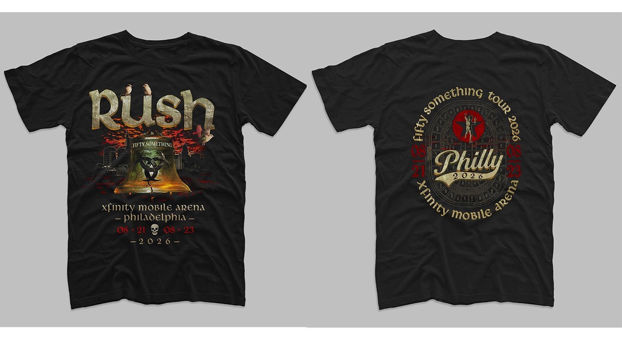 Rush Philadelphia Tour 2026 Aug 21 23 Fifty Something Concert T-Shirt