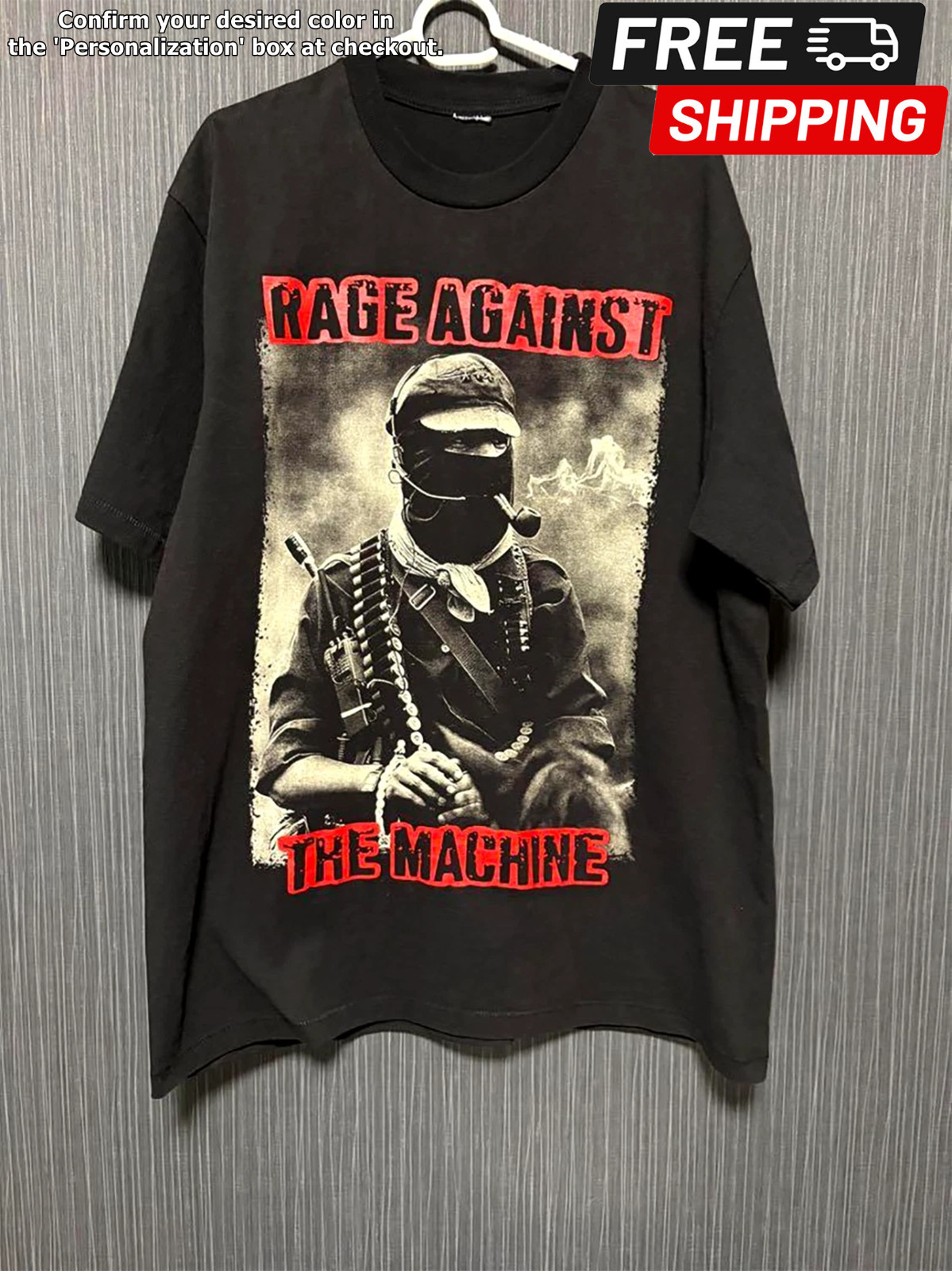Rage Against The Machine Euro Tour 1996 Vintage Black Concert Graphic Tee