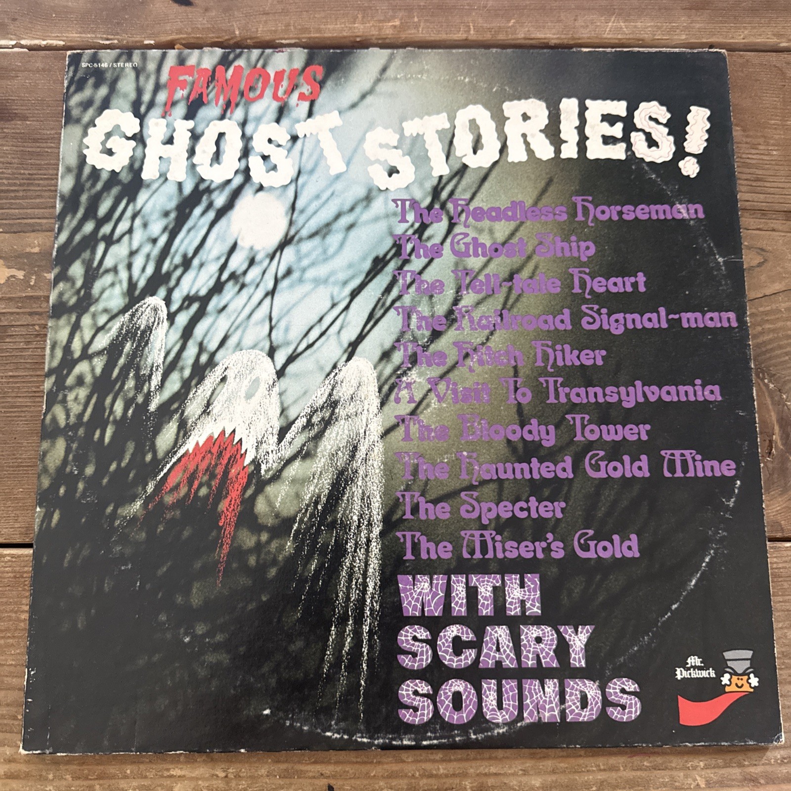FAMOUS GHOST STORIES w/SCARY SOUNDS 1975 LP Vinyl Record