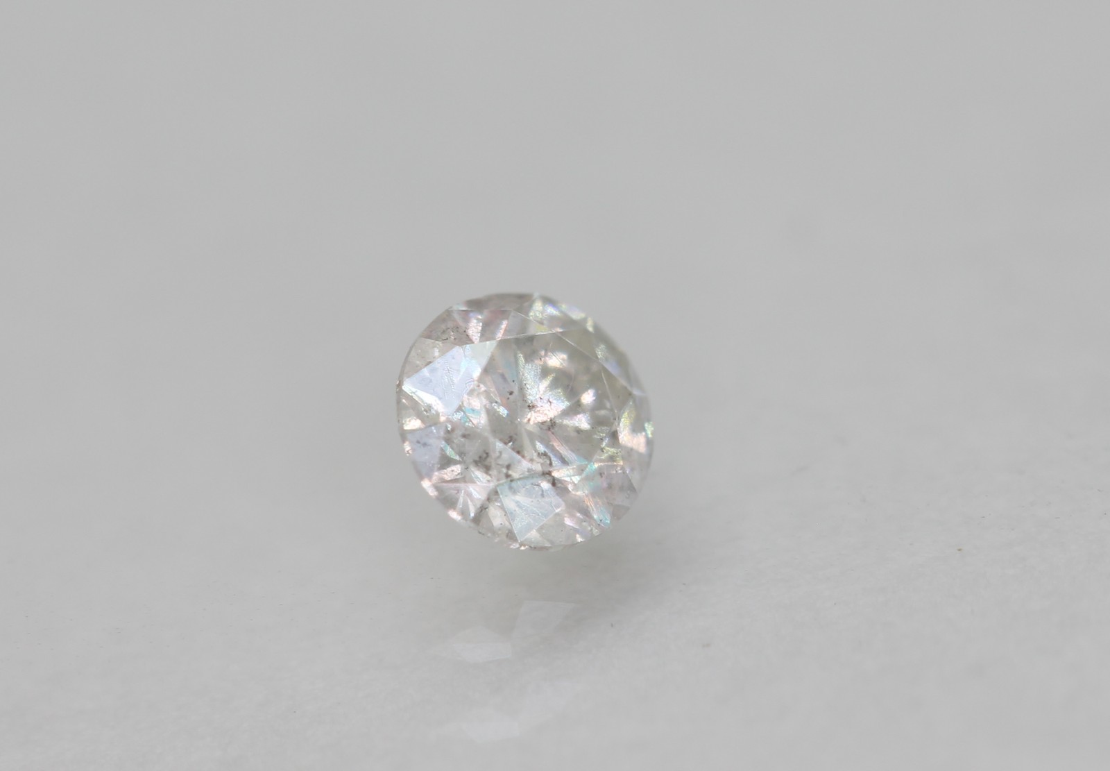 0.61 Carat Top Light Gray Round Brilliant Natural EARTH MINED Diamond 5.25mm