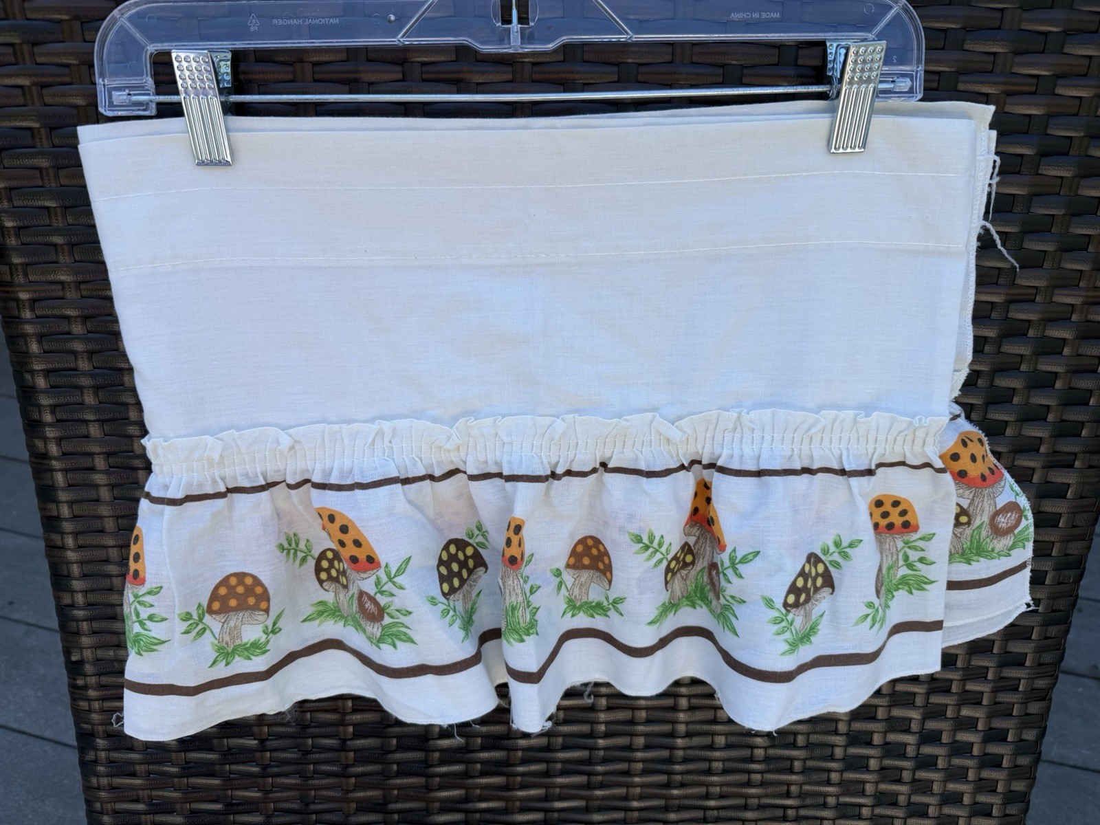 Vintage 1970s Sears Merry Mushrooms Curtain Valance 68 Vintage 1970s Sears Merry Mushrooms Curtain Valance 68