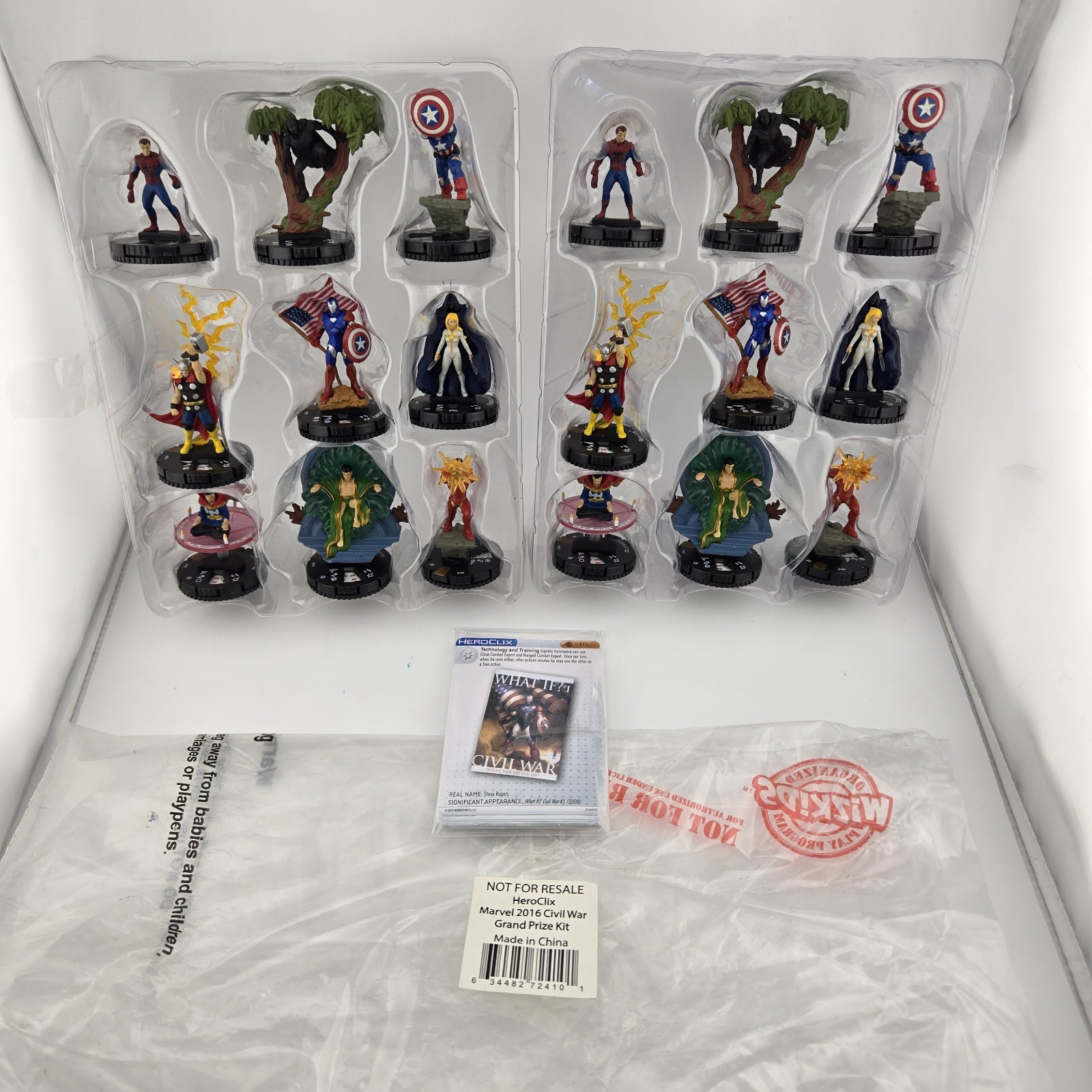 Marvel HeroClix 2016 Civil War Grand Prize Kit 72410 DOUBLE SET 18 Figures NOS 