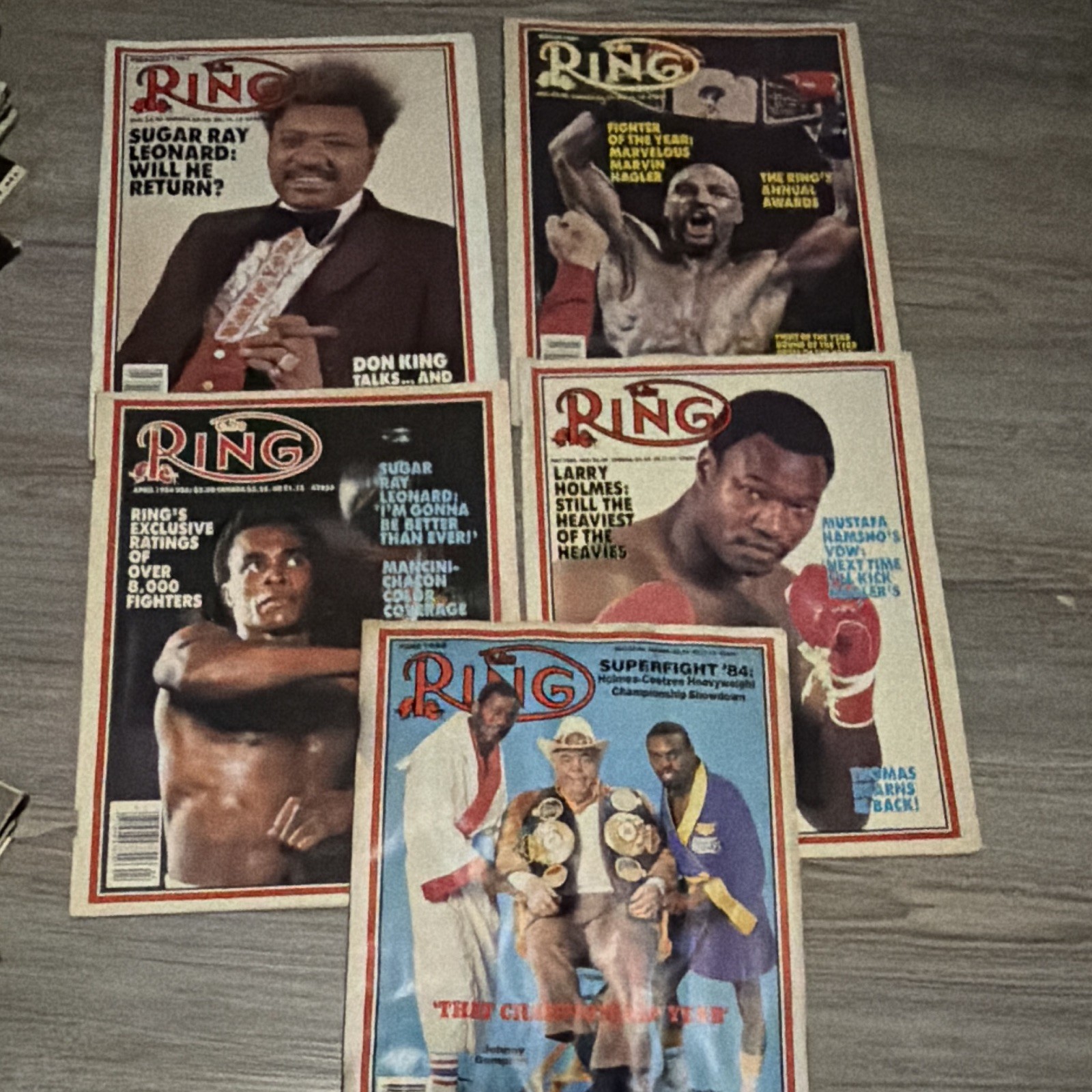 The Ring Magazine December 1984 Lot of 10 Hagler Cover Vintage Boxing