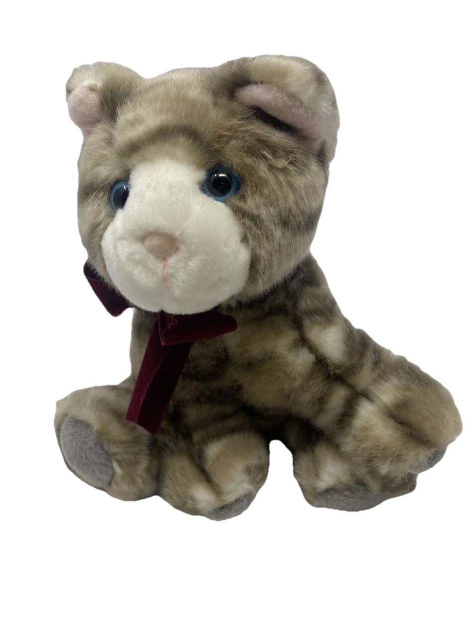 Russ Berrie Whisper Capuchino Cat w/Red Bow 9 Russ Berrie Whisper Capuchino Cat w/Red Bow 9