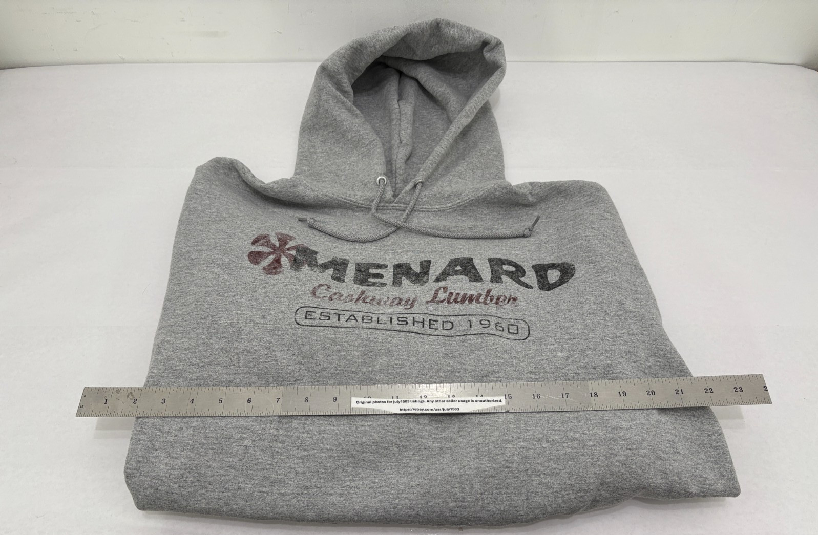 NEW Menards Men\'s 3XL Hoodie Sweatshirt Pullover LT GRAY - Kangaroo Pocket (AB)