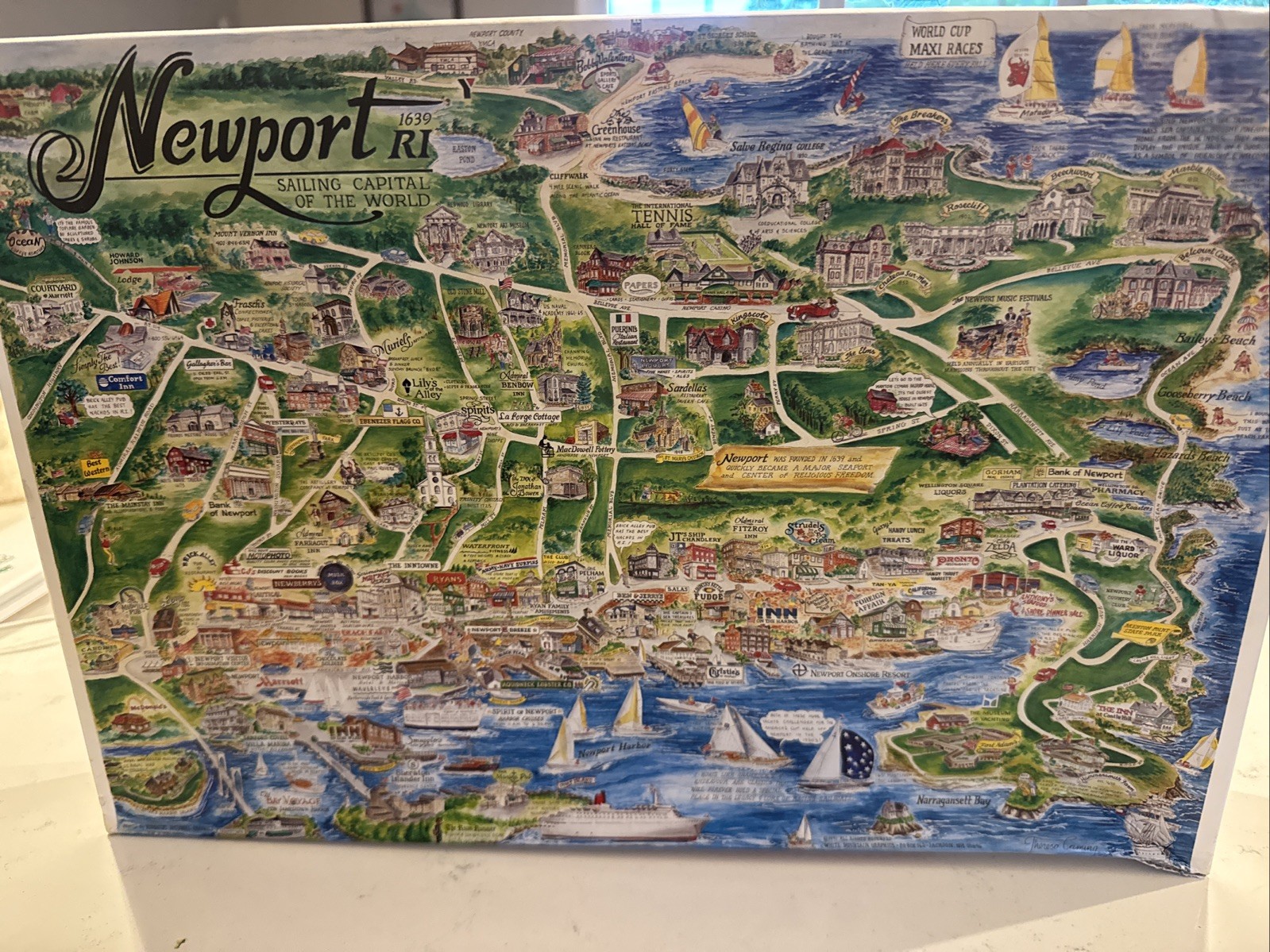 White Mountain Newport Rhode Island Puzzle 1000 Pieces Sealed Bag.