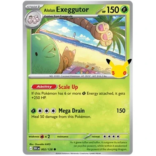 Alolan Exeggutor 002/128 30th Celebration Holo