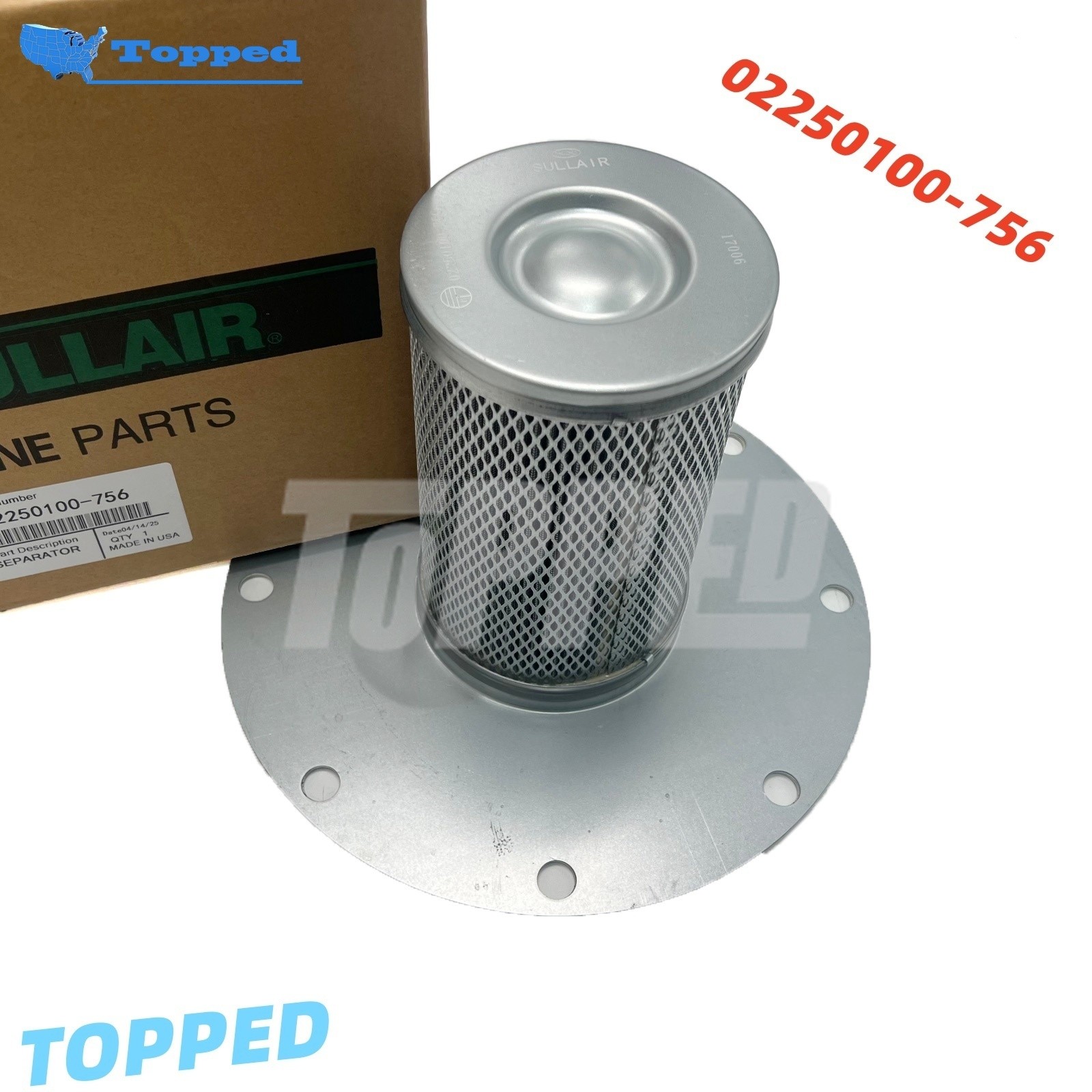 New Air-Oil Separator 02250100-756 for Sullair Air Compessor New Air-Oil Separator 02250100-756 for Sullair Air Compessor