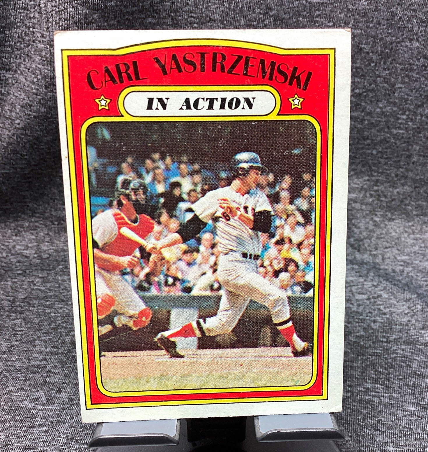 Topps 1972 Carl Yastrzemski #38 Boston Red Sox MLB In Action Base Card Topps 1972 Carl Yastrzemski #38 Boston Red Sox MLB In Action Base Card