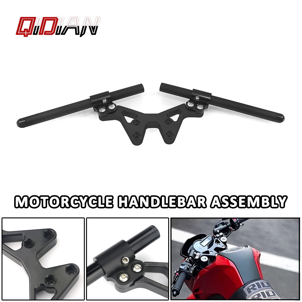 Motorcycle CNC Adjustable Handlebar Assembly Kit For 2017-2025 Kawasaki Z125 Pro