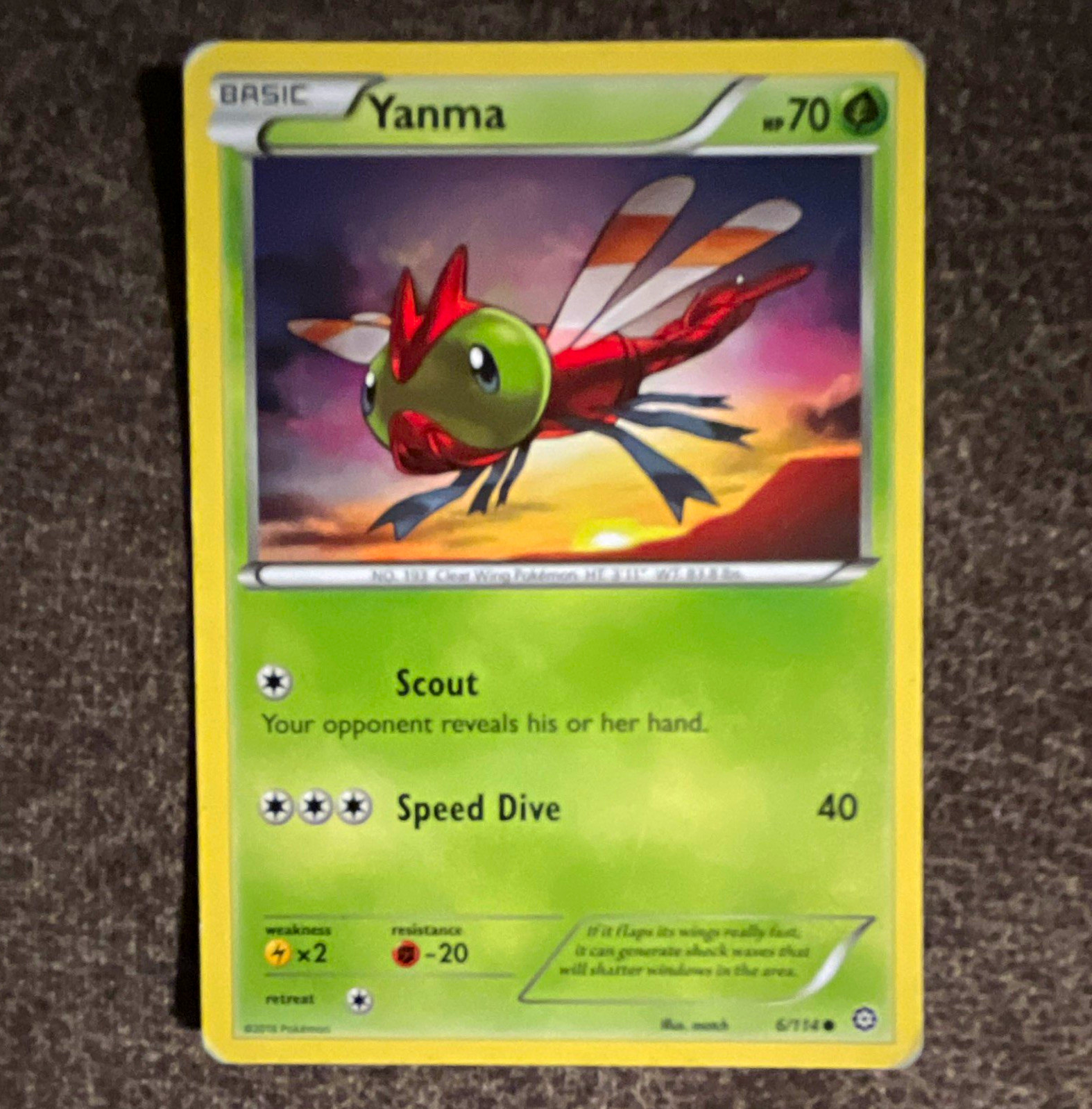 Nintendo Pokémon TCG Yanma Neo Discovery 6/75 Unlimited Common Regular ENG 70 HP