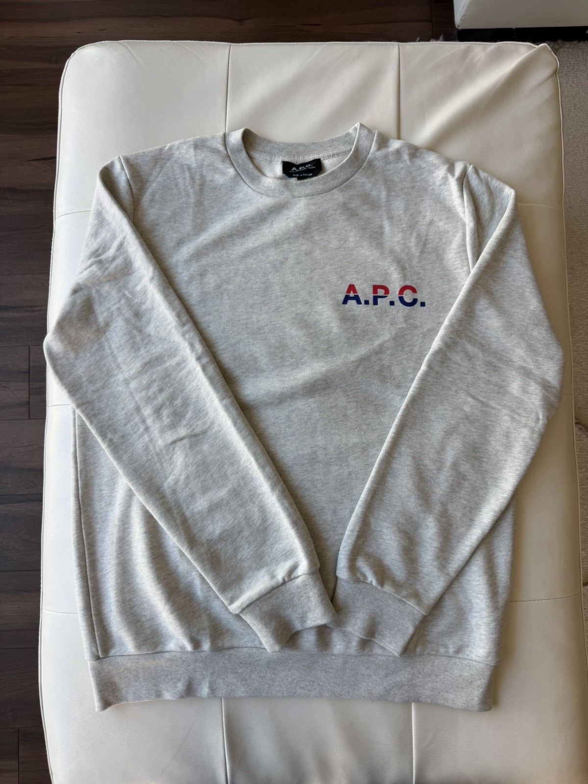 $325 A.P.C. Paris Chest Logo Sweatshirt Grey APC M $325 A.P.C. Paris Chest Logo Sweatshirt Grey APC M
