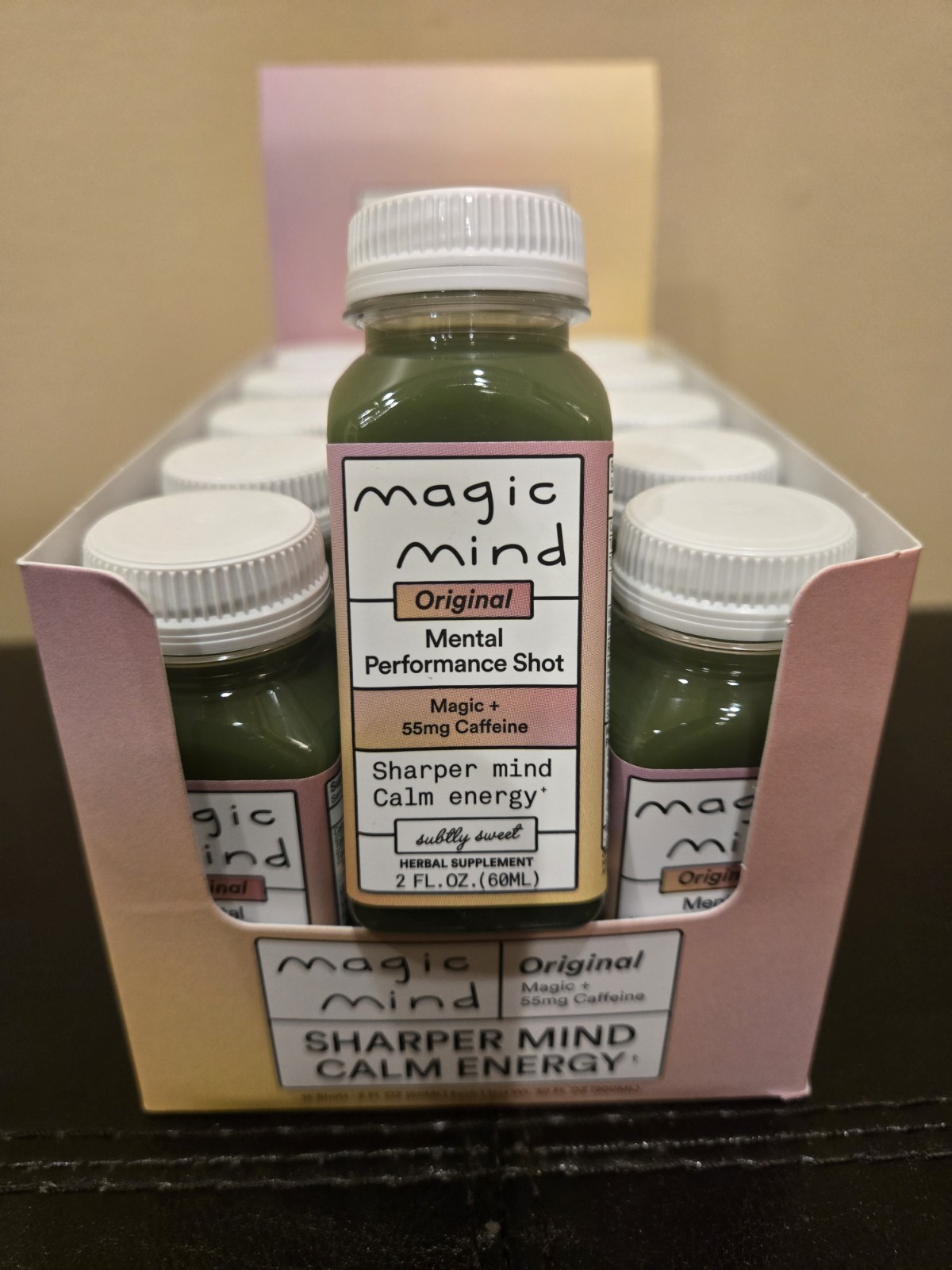 Magic Mind Original Mental Performance Drink Shot, 55mg Caffeine, 2 fl oz