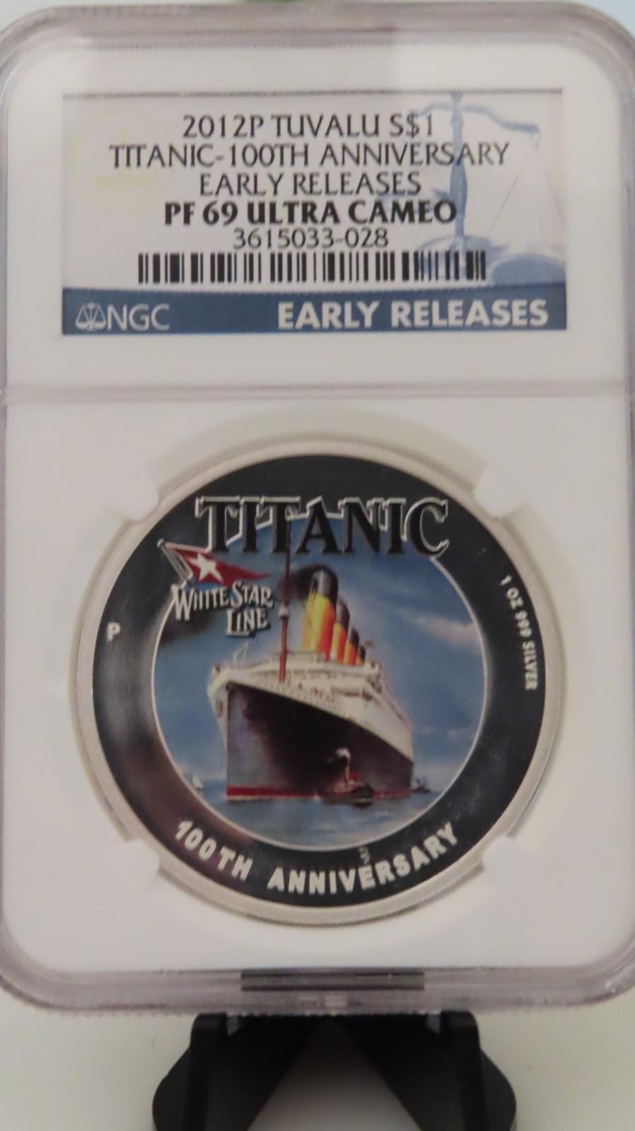2012 Tuvalu Titanic 100th Anniversary NGC PR PF 69 1 oz 999 Silver Coin 2012 Tuvalu Titanic 100th Anniversary NGC PR PF 69 1 oz 999 Silver Coin