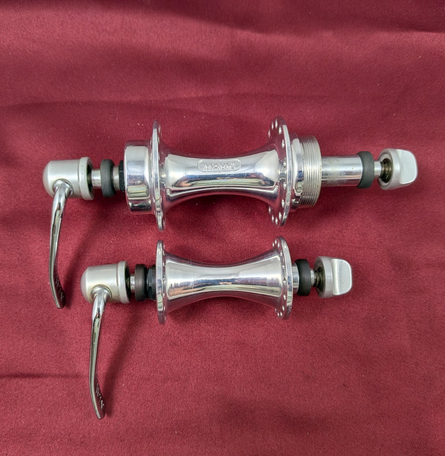 Vintage Mavic Series 500 Wheel Hub Set F/R 32t FW Polished Alloy NIB