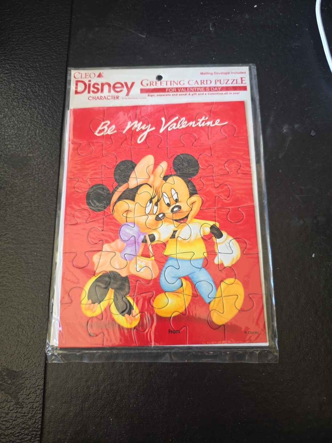 Vintage CLEO mickey & Minnie valentine\'s day Greeting Card Puzzle rare sealed Vintage CLEO mickey & Minnie valentine\'s day Greeting Card Puzzle rare sealed