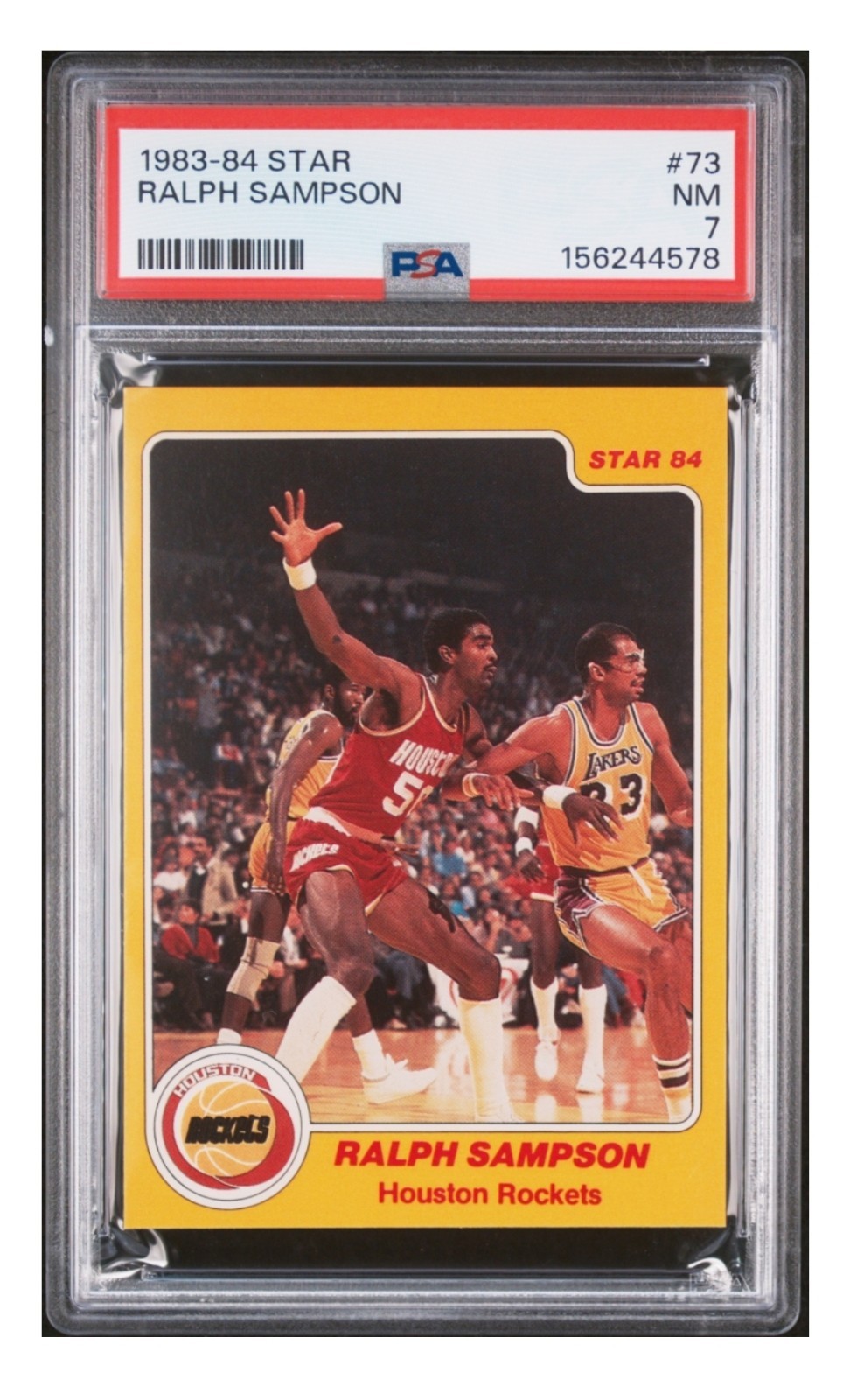 1983-84 Star Ralph Sampson #73 PSA 7 NM Houston Rockets HOF 1983-84 Star Ralph Sampson #73 PSA 7 NM Houston Rockets HOF