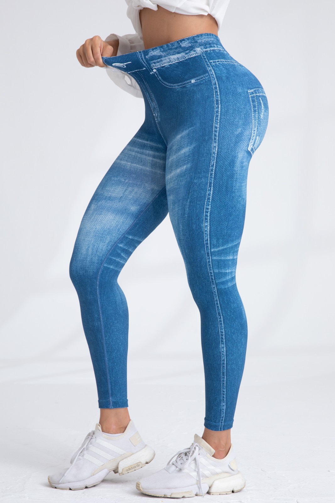 Women’s High Waist Denim Print Leggings Soft Stretchy Yoga Pants Jeans Look Women’s High Waist Denim Print Leggings Soft Stretchy Yoga Pants Jeans Look