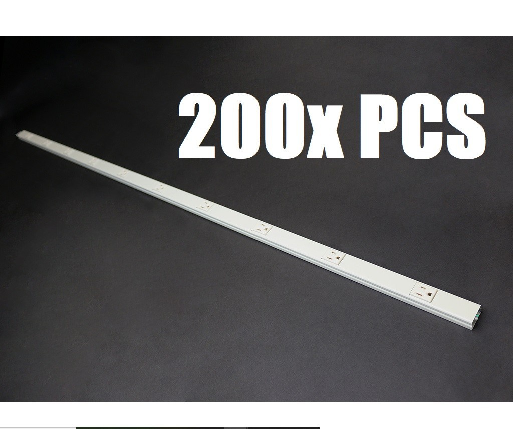 LOT 200X Wiremold WH20GB606 PlugMold Multioutlet Raceway Assembly 6\' Length 15A LOT 200X Wiremold WH20GB606 PlugMold Multioutlet Raceway Assembly 6\' Length 15A