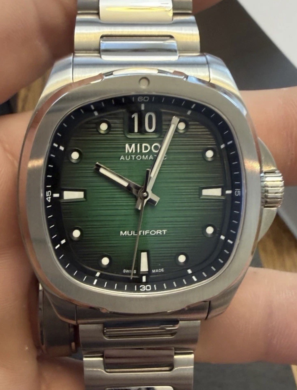 Mido Multifort TV Big Date Automatic Green Dial Men\'s Watch (BOX+PAPERS)