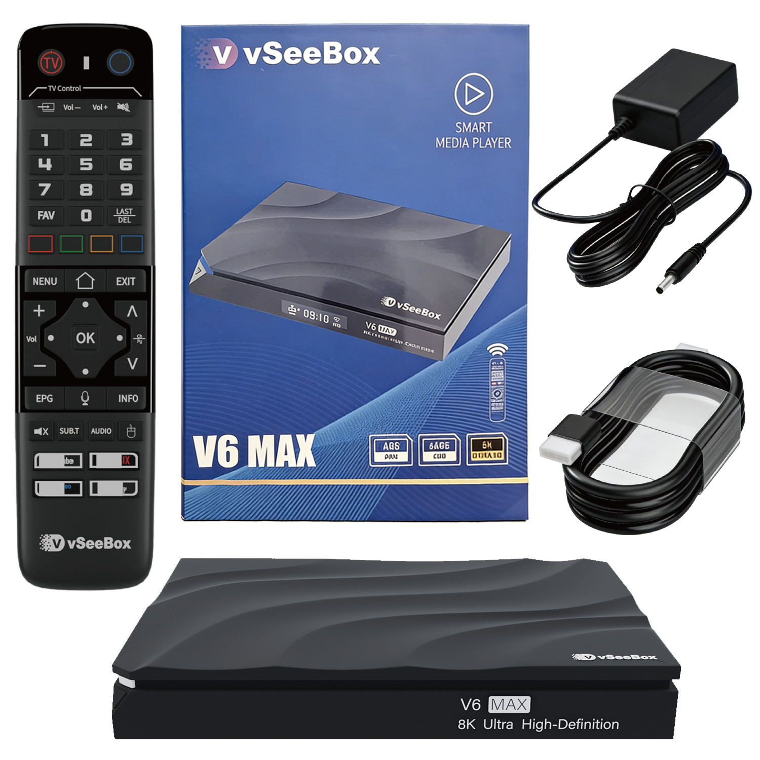 vSeeBox V6 Max Upgraded 8K HDR Android 14 TV Box 4GB 64GB WiFi6 Bluetooth 5.0 vSeeBox V6 Max Upgraded 8K HDR Android 14 TV Box 4GB 64GB WiFi6 Bluetooth 5.0